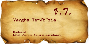 Vargha Terézia névjegykártya