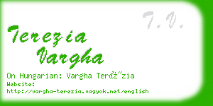 terezia vargha business card